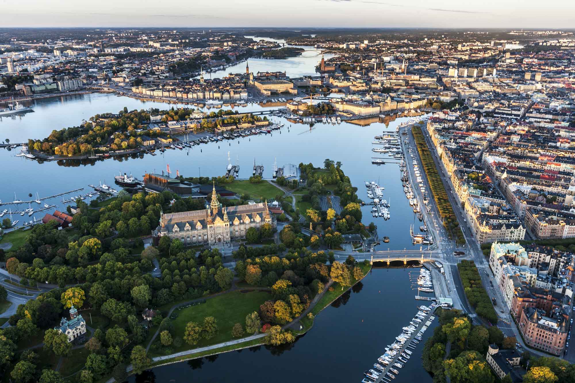 Aerial view of Stockholm.