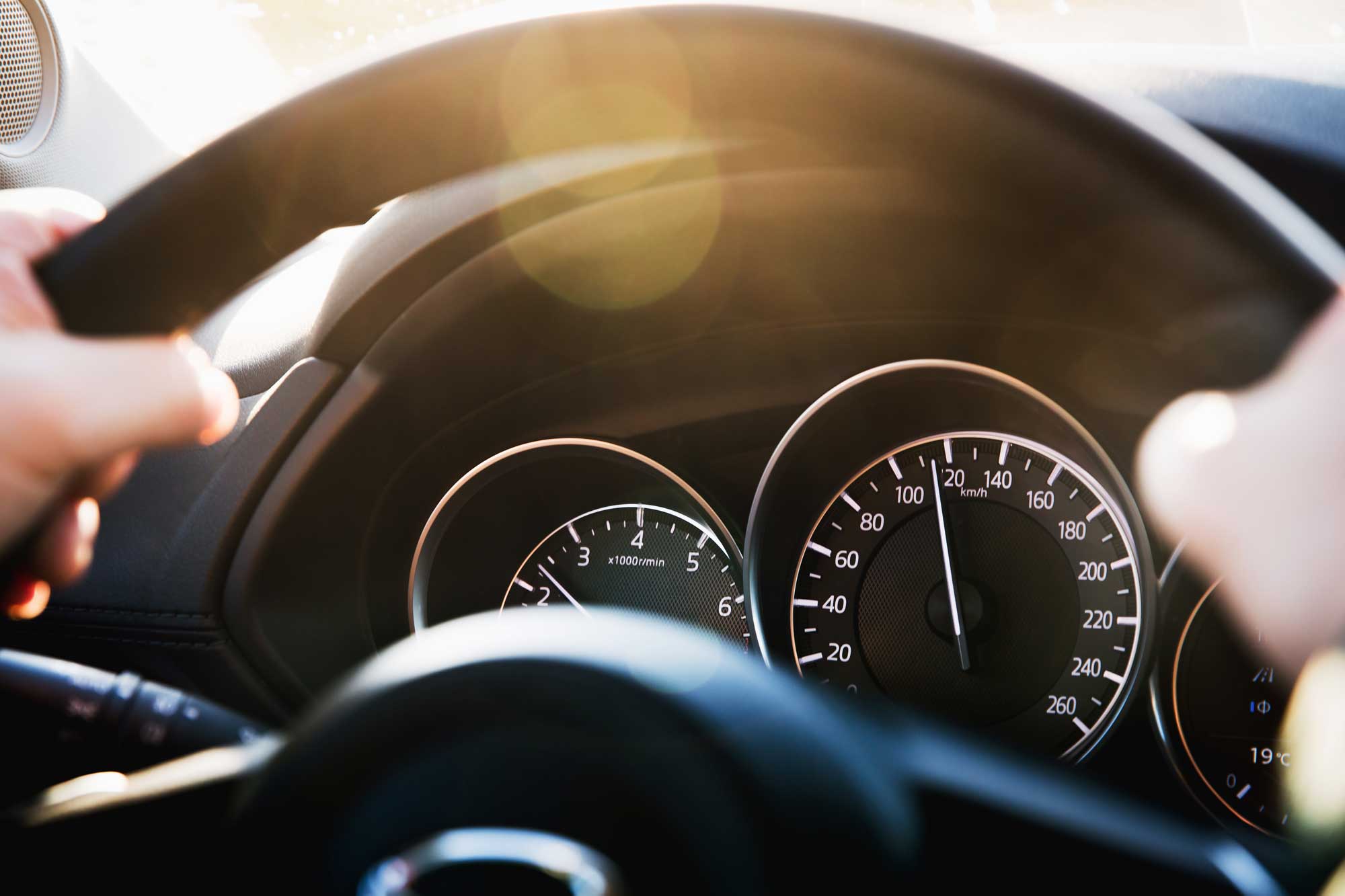 Interior of a car.