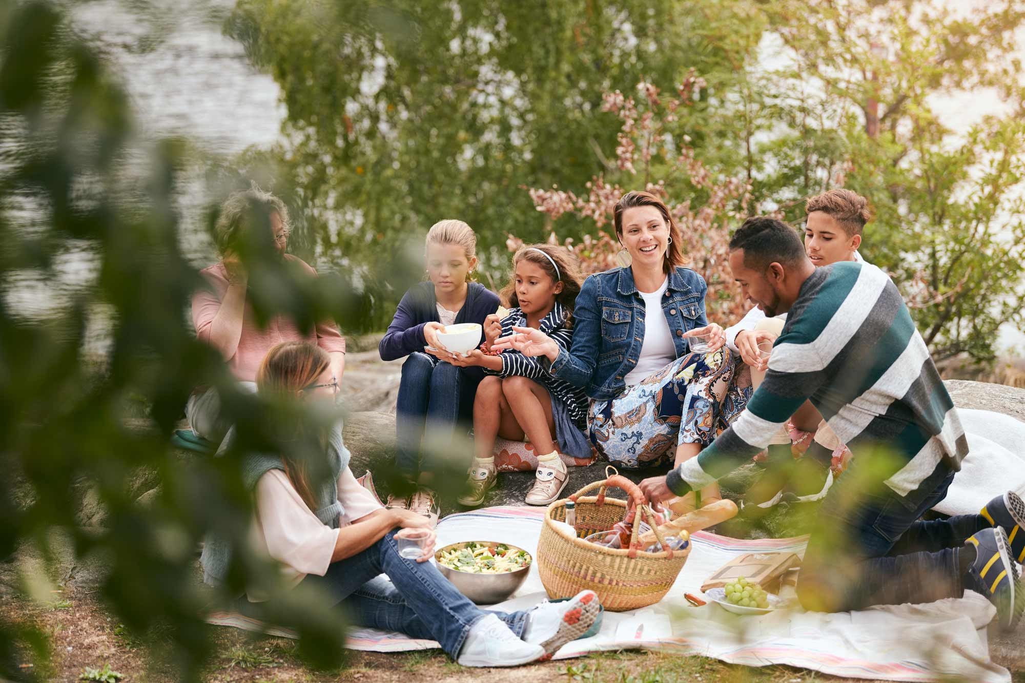 Picnic with family and friends.